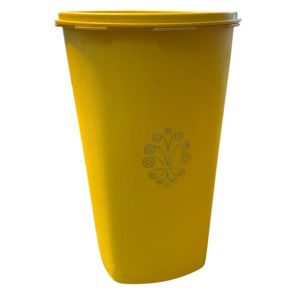 Tupperware 16 Cup Servalier Canister 1222 Lid Seal 808 Yellow Food Storage VTG - Picture 9 of 9